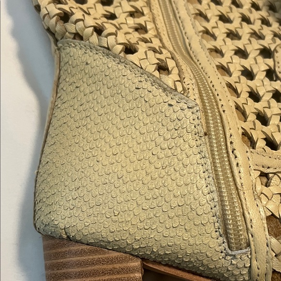 FP Movement by Free People Tan Woodstock Woven Heeled Boots NWOT - Picture 6 of 7